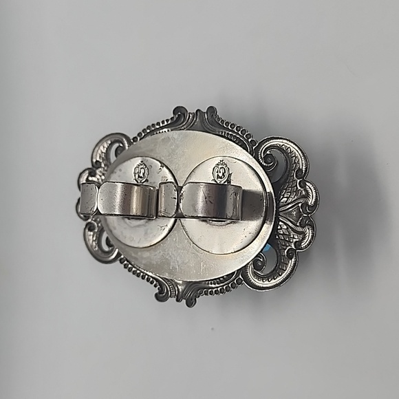 GASOLINE GLAMOUR STUDDED FORTUNE TELLER RING leopard jasper studs jet ab rhinest - Picture 5 of 5